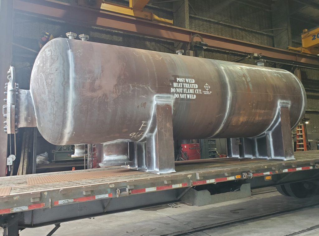 Overhead accumulator in fabrication shop